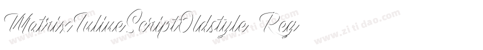 MatrixInlineScriptOldstyle Regular字体转换